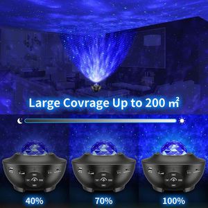 Modern Portable LED Projector for Kids' Bedrooms Starry Sky Night Music Space <b>Timer</b> ABS Crystal <b>Switch</b> Control USB Rechargeable - Product Image 4