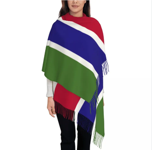 <span class=keywords><strong>Jordan</strong></span> Flag Écharpe d'hiver pour <span class=keywords><strong>femme</strong></span> Couverture douce et chaude Écharpes Fringe Pashmina Écharpe - Product Image 3