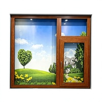 Ventana Abatible de Aleación de Aluminio Insonorizada e Impermeable con Triple Vidrio Aislante y Función Antipolvo para Uso Comercial y Residencial