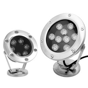 Projecteurs LED étanches Water Crown 18W/24W à changement de couleur pour fontaines, bassins et piscines, en acier inoxydable - Product Image 3