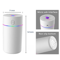 Mini diffuseur d'arômes de voiture USB Diffuseur d'arômes d'huiles essentielles portable Humidificateur d'air Machine à parfum Diffuseur d'arômes