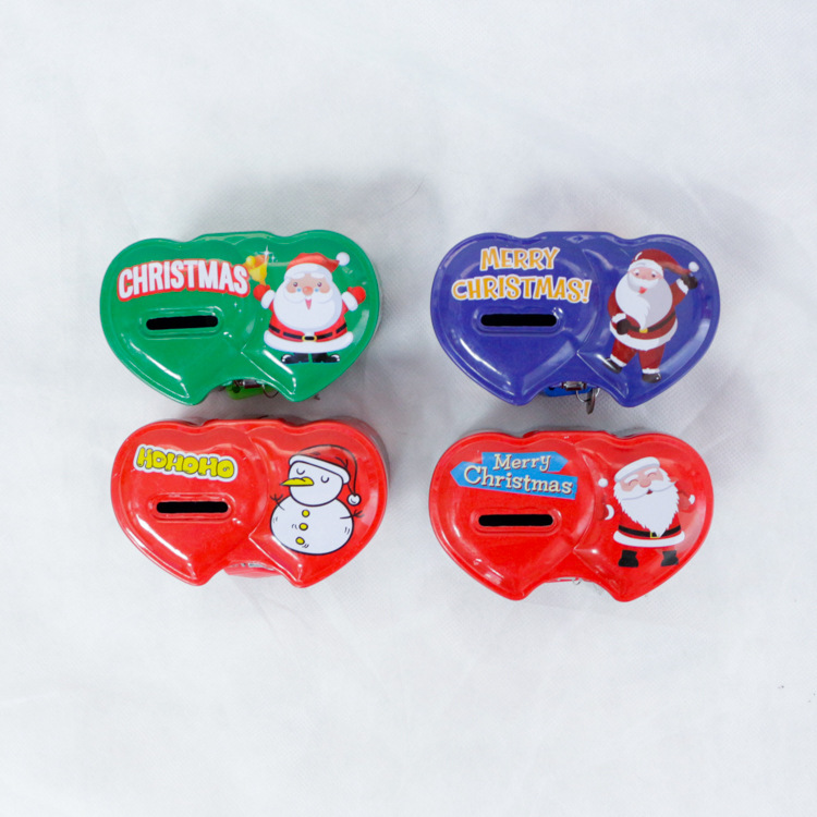 Горячая Распродажа, рождественский стиль 2022, высокое качество, монетница в форме сердца, металлическая коробка для денег для детей