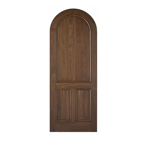 Bonita <span class=keywords><strong>madera</strong></span> Diseño vertical Puerta arqueada <span class=keywords><strong>de</strong></span> <span class=keywords><strong>madera</strong></span> maciza Puerta <span class=keywords><strong>de</strong></span> habitación interior Dormitorio Puerta superior redonda - Product Image 1