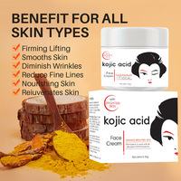 Crème Visage Éclaircissante à l'Acide Kojique, Crème Anti-Taches Brunes Jour et Nuit