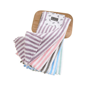 Toalla Cuadrada de Felpa Coral Estampada de 30x30 cm, Paño de Limpieza de Cocina Grueso, Absorbente, Sin Pelusas, Suave - Product Image 4
