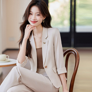 Women's Suit Set Three Quarter Sleeve Polyester Formal Spring Anti-Wrinkle - Product Image 3