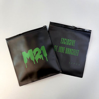 Sac de rangement transparent en PVC noir pour bijoux et cosmétiques, mini pochette zippée en plastique pour colliers et bagues