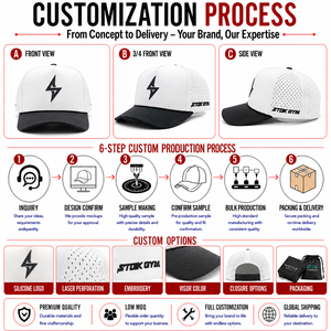 Golf Cap Five Panel Custom Silicone High Quality Low MOQ Custom Logo Curved Brim Hook Loop Breathable Durable Men - Product Image 2