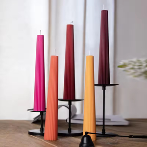 Nordic-style Creative Morandi-colored Long-stem Soybean Blended Wax Cylindrical Aroma <b>Candles</b> Custom-made Wedding Banquet Decor - Product Image 4