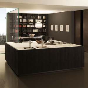 Projet de villa haut de gamme, conceptions d'armoires de cuisine, armoires de cuisine modernes et luxueuses en chêne bronzé - Product Image 1