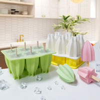 Moule en Silicone Qualité Alimentaire pour Sucettes Glacées aux Fruits et Bâtonnets Glacés Maison Forme Cubique