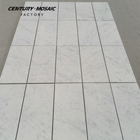 Centurymosaic Factory, vente en gros de carreaux de marbre blanc de Carrare, Italie, pierre naturelle, carreaux de marbre de 24x24 pouces pour les projets de villas et d'hôtels