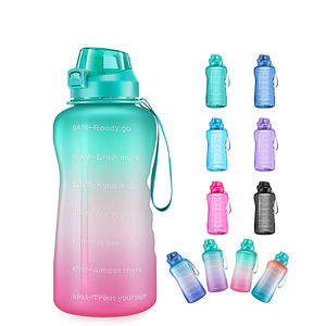 Botella deportiva a prueba de fugas de gran capacidad, <span class=keywords><strong>marcador</strong></span> de tiempo duradero, boca ancha, sin BPA, para acampar y fitness, 64oz - Product Image 6