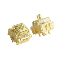 Interrupteurs Linéaires AKKO V5 Creamy Yellow Pro (Style MX 5 Broches 50gf 45pcs) Pré-lubrifiés en Usine avec Diffuseur LED et Éclairage RGB