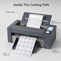 Máquina de Corte de Etiquetas Adhesivas Automática A3+ de Doble Cabezal para la Fabricación de Letreros, Cortadora de Vinilo con Alimentación Automática