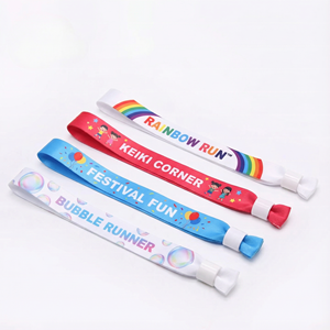 파티 손목밴드 맞춤형 승화 인쇄 패브릭 천 손목밴드 이벤트 입장권용 - Product Image 6