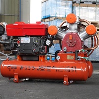 Compresseur d'air diesel Kaishan pour l'exploitation minière, compresseurs d'air diesel portables, pompe à eau diesel haute pression avec perceuse à roche 15 kW