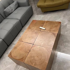 Consolle in <span class=keywords><strong>legno</strong></span> massello albero <span class=keywords><strong>ceppo</strong></span> Pier fiore basamento intagliato divano laterale tavolo da tè Base casa soggiorno ornamenti comodino - Product Image 6