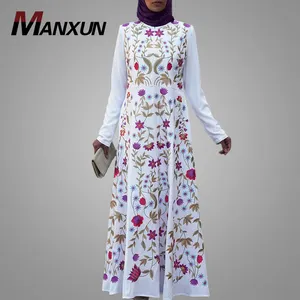 Abbigliamento islamico a maniche lunghe Abaya Hotsale ricamato abiti etnici africani di alta qualità abito musulmano di moda modesto per donna