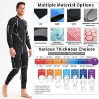 Combinaison de plongée intégrale pour homme, 3 mm, manches longues, néoprène, combinaison de plongée thermique, combinaison de surf, OEM
