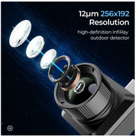 Caméra thermique infrarouge laser de vision nocturne monoculaire T2PRO pour la chasse en plein air, résolution 256x192, zoom 2x-15x, WiFi pour smartphone