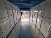 Unités de stockage portables, conteneur d'expédition en kit, préfabriqué, pliable, mobile, empilable, avec portes à enroulement