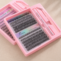 Kit de cils inférieurs faits main personnalisés, kit de cils en grappe DIY, cils en grappe naturels, cils en grappe individuels en gros