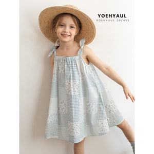 WX0006 cotone <span class=keywords><strong>elegante</strong></span> estate ricamo floreale per bambine canotta Casual all'ingrosso vestito da bambina vestito da bambina vestito di alta qualità - Product Image 2