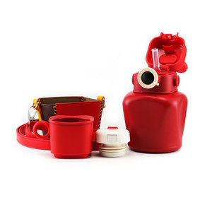 Botellas de agua de acero inoxidable para niños, Pajita sin goteo para la escuela - Product Image 4