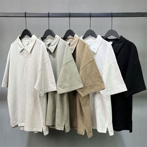 เสื้อโปโลคุณภาพสูง ปักโลโก้ตามสั่ง ผ้าคอตตอนหนา 310gsm สไตล์สตรีทแวร์ลำลอง แฟชั่น - Product Image 1