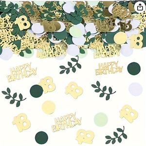 คอนเฟตติสีเขียวเซจ 100 ชิ้น สำหรับงานฉลองวันเกิด ขายดี ตกแต่งโต๊ะและกล่องของขวัญ - Product Image 1