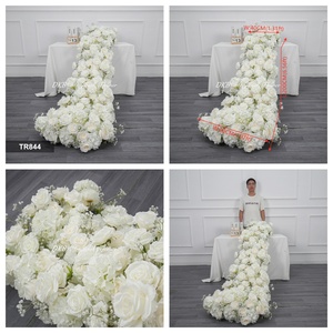 Centros de mesa con rosas blancas, decoración para bodas, camino de flores, arco decorativo con flores - Product Image 3