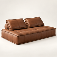 Ensemble de canapés modulaires flexibles de luxe, style Tofu, en tissu, pour salon, meubles modernes pour appartement