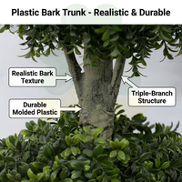 Arbre topiaire artificiel en buis, triple boule, plante artificielle décorative