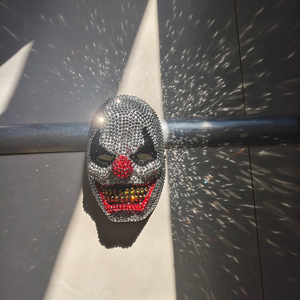 Bán Buôn Nhựa Mặt Nạ Chú Hề Châu Âu Mỹ Thiết Kế Kim Cương Glow-in-The-Dark Skull Mặt Nạ Phục Sinh <span class=keywords><strong>Halloween</strong></span> Cosplay Khiêu Vũ - Product Image 3
