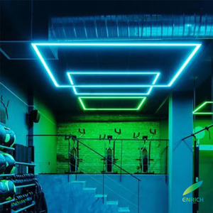 Nouvelle arrivée Lustre suspendu décoratif d'intérieur en aluminium 40W 4 pieds RVB LED lumière linéaire - Product Image 6