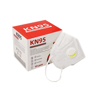 Masque anti-poussière KN95 <span class=keywords><strong>FFP2</strong></span> personnalisé avec valve, respirateur jetable 5 plis pour la protection industrielle et extérieure - Product Image 4