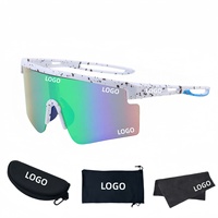 Lunettes de soleil de sport tendance anti-vent UV400, légères et confortables, monture intégrale carrée, verres monobloc pour activités de plein air