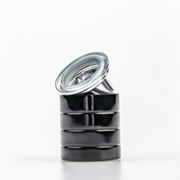 Capuchon de parfum en alliage magnétique noir brillant personnalisé de luxe, capuchon de flacon de parfum en aluminium métallique magnétique