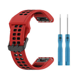 Bracelet de montre en silicone bicolore pour Garmin Fenix 7S 7 7X 6S 6 6X 5S 5 5X, à libération rapide, compatible avec les bracelets de 20 mm, 22 mm et 26 mm - Product Image 2