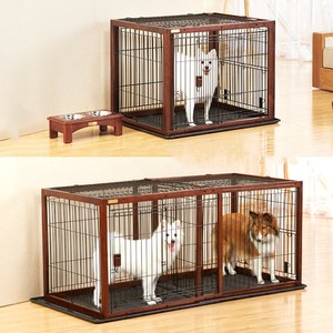 Il legno massello può essere allungato per regolare il recinto del recinto della gabbia del cane da compagnia Mu Shiba <span class=keywords><strong>dog</strong></span> toilette per cani di taglia grande, piccola e media - Product Image 5