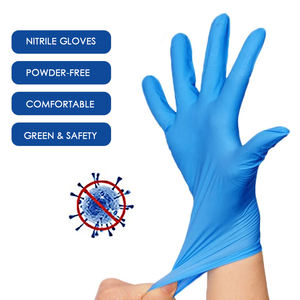 Powder Free Safety Disposable Nitrile Examination <b>Gloves</b> 6mil Thick Touch Screen Waterproof Textured Fingertips <b>Silicone</b>-free - Product Image 1