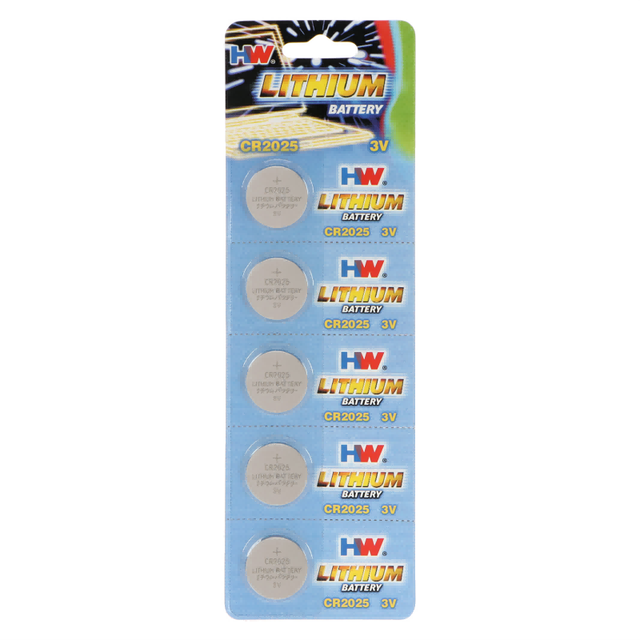 HW Lithium Button Cell CR2025 Manufacture 3V 155mAh  Battery for Toys/Watches