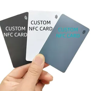 Hot Sale Customized Plastic Social Program Nfc Business Card With Spot Uv And Unique Qr Code Recyclable