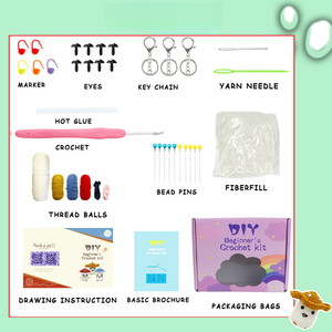 Kit de Material para Hacer un Llavero de <span class=keywords><strong>Muñeca</strong></span> de Hongo de Ganchillo Hecho <span class=keywords><strong>a</strong></span> Mano, Adorno de Escritorio de Apoyo Emocional, Figura de Regalo y Decoración para el Hogar - Product Image 4