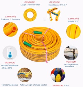 1/4 "5/16" 5/8 "1/2" 1 "ПВХ спрей шланг оросительная система для садового хозяйства и водопередачи устойчивая к коррозии и погодным условиям - Product Image 4