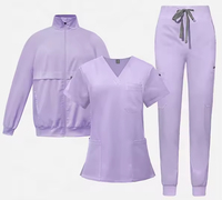 Uniforme médical personnalisé avec logo, pantalon de jogging pour médecin, spandex extensible, vente en gros, mode, doux, cheveux, dentisterie, soins infirmiers, veste