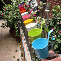 10 pièces moderne métal fer fleur support planteur Vase écologique enduit de poudre suspendu balcon jardin décor pour la maison