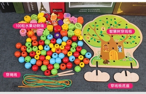 Juguete Sensorial Creativo para Niños Pequeños, 102 Piezas de Bloques de Madera Montessori para Desarrollar Habilidades Motoras Finas - Product Image 4