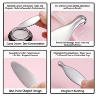 Bâton de massage oculaire en métal, brosse à masque facial en silicone, outil de beauté portable pour la maison et le salon